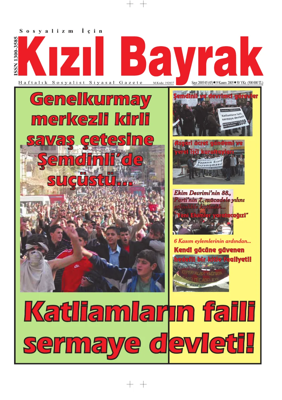Yıl 2005 Sayı 45 19 Kasım kitap kapağı