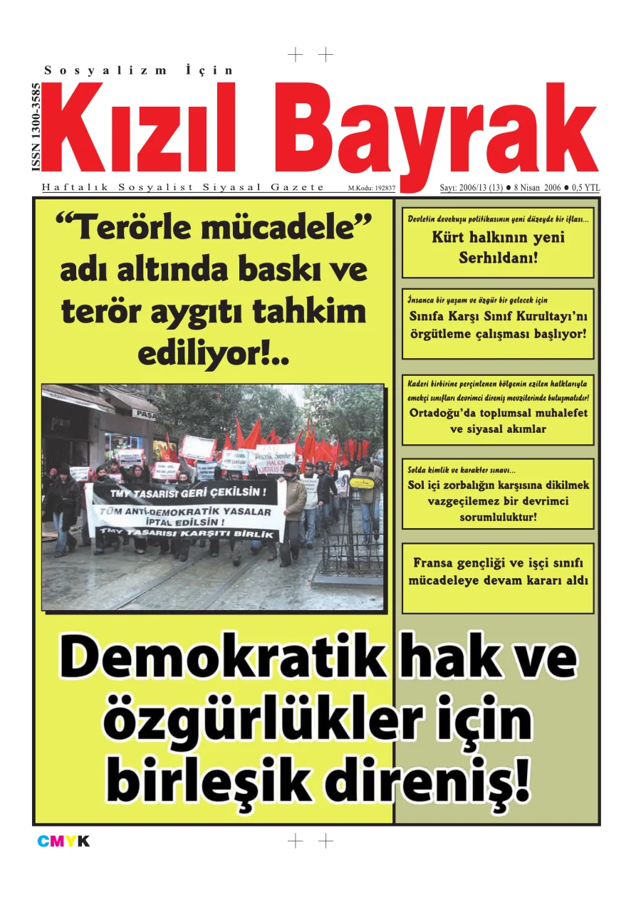 Yıl 2006 Sayı 13 8 Nisan kapak görseli