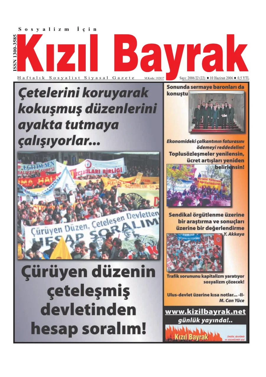 Yıl 2006 Sayı 22 10 Haziran kitap kapağı