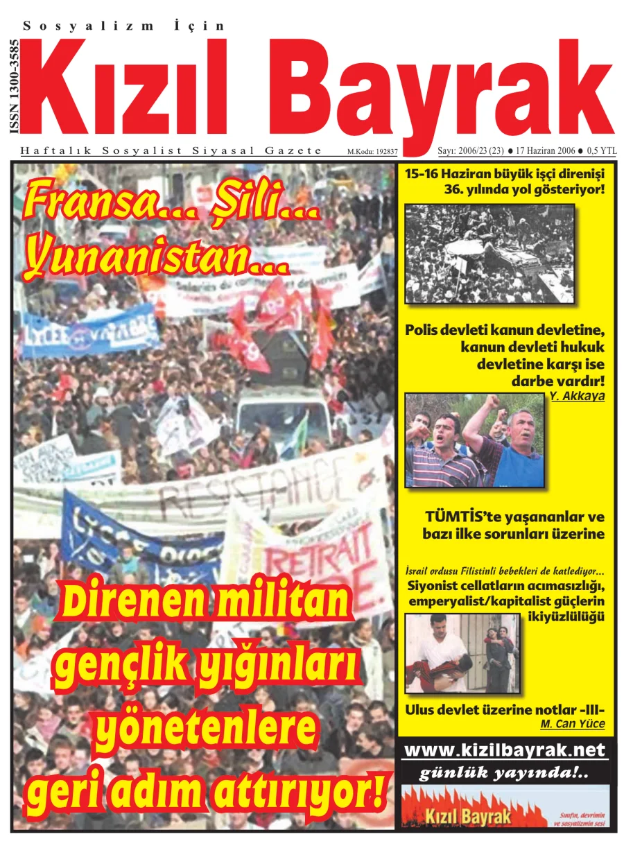 Yıl 2006 Sayı 23 17 Haziran kapak görseli