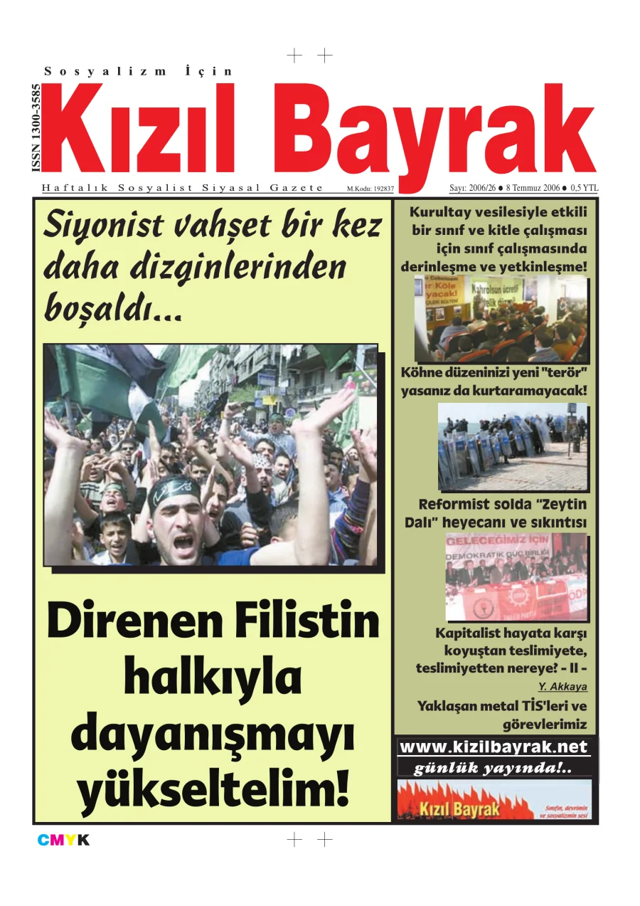 Yıl 2006 Sayı 26 8 Temmuz kitap kapağı