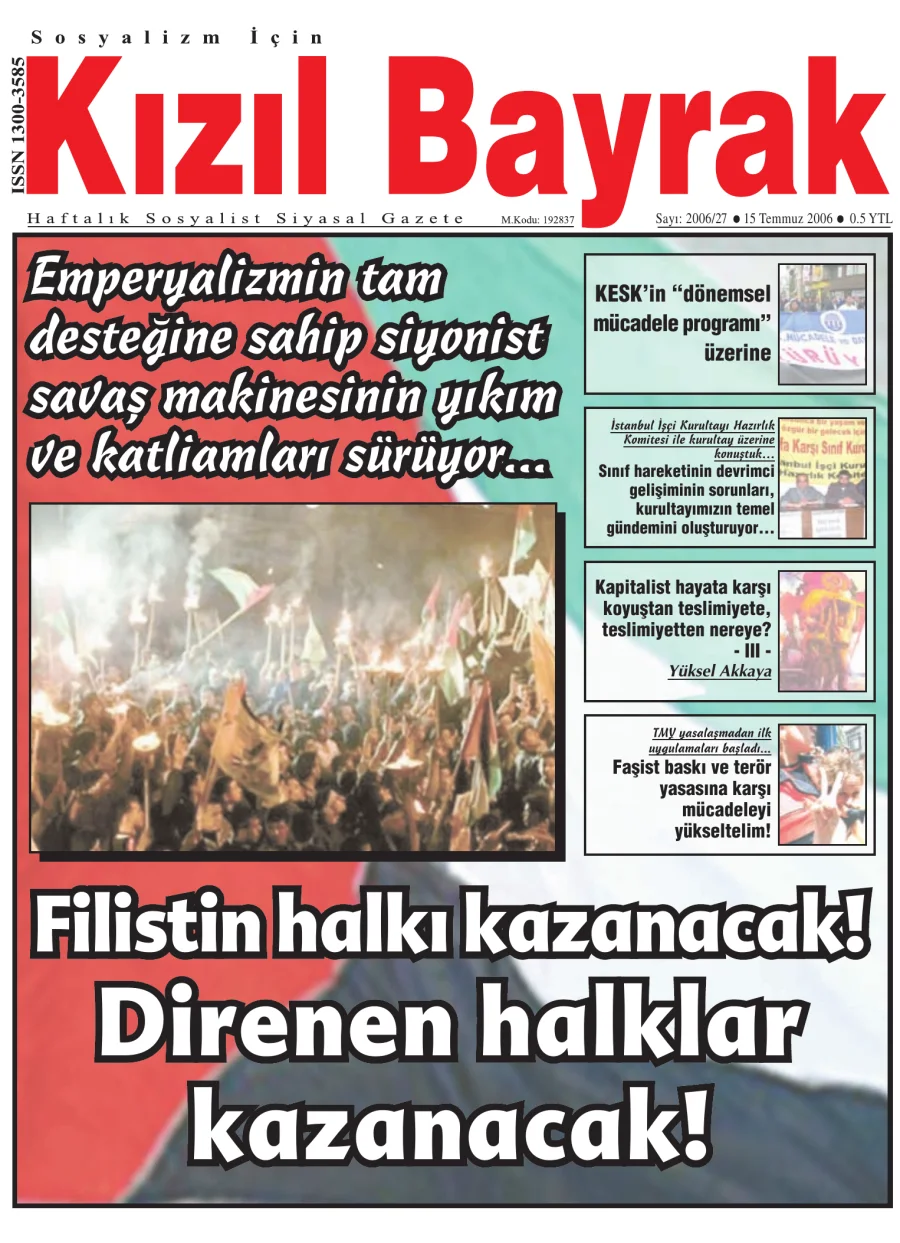 Yıl 2006 Sayı 27 15 Temmuz kapak görseli