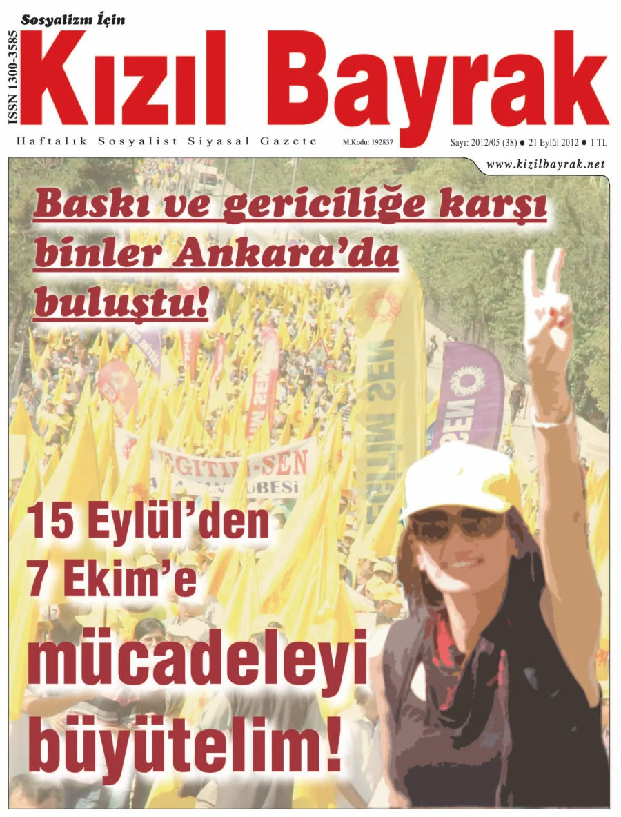 Yıl 2012 Sayı 38 21 Eylül kapak görseli
