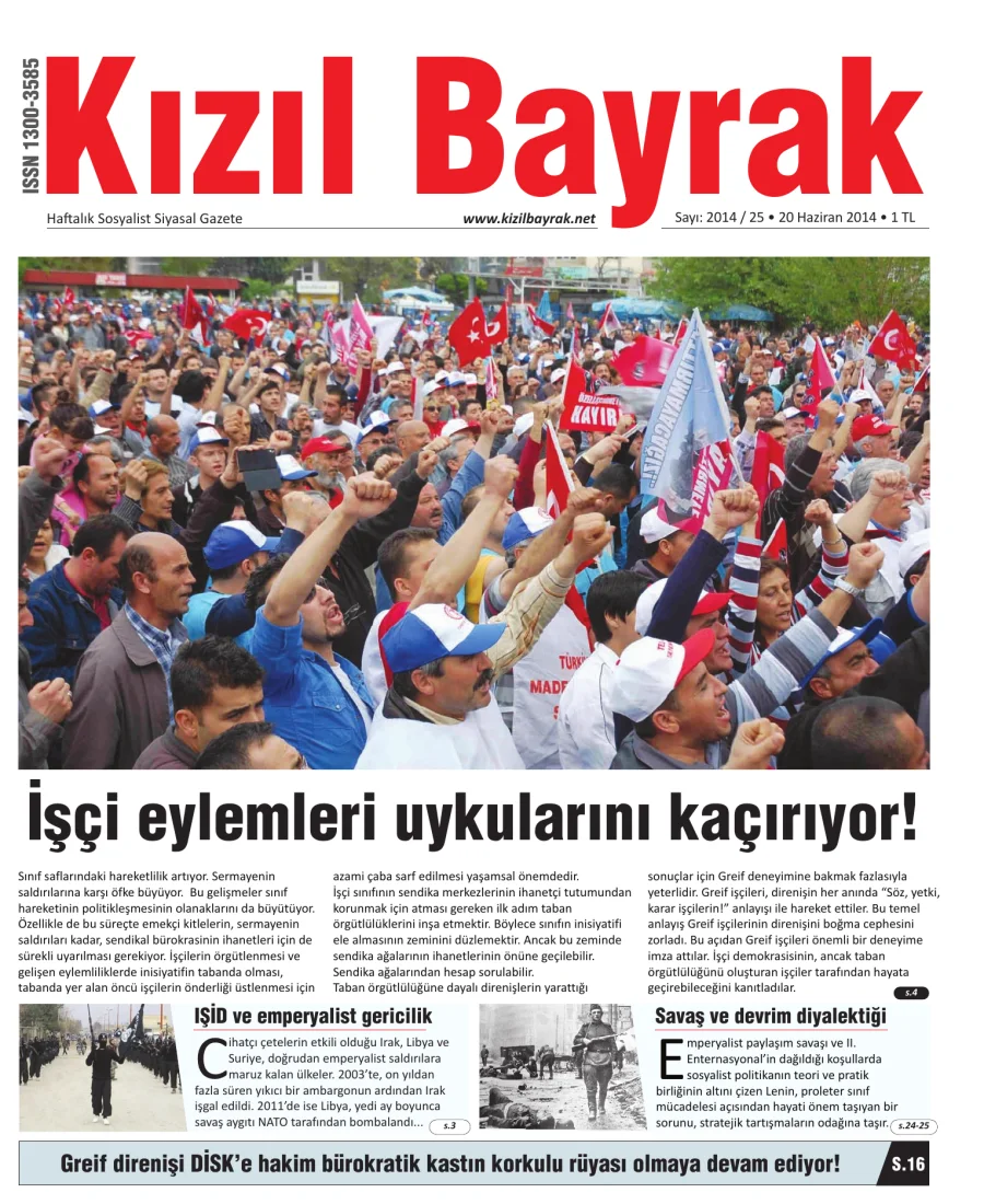 Yıl 2014 Sayı 25 20 Haziran kitap kapağı
