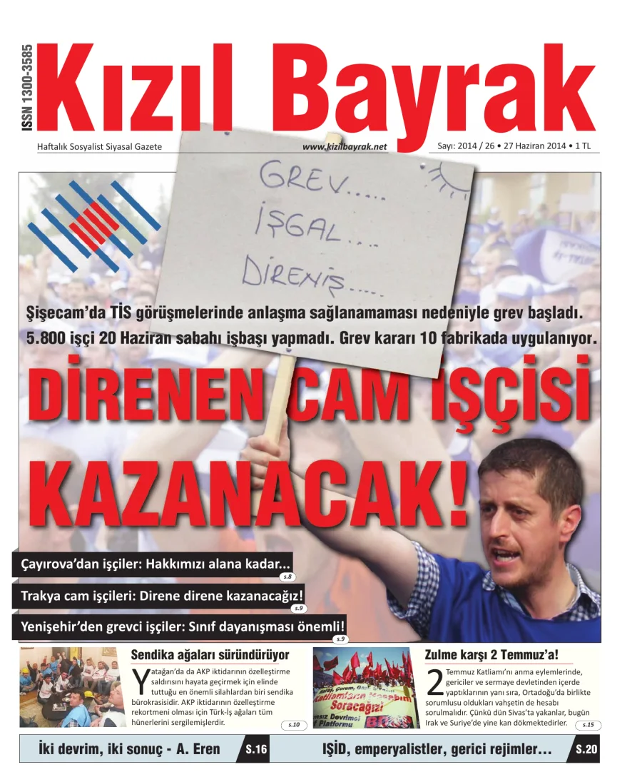 Yıl 2014 Sayı 26 27 Haziran kapak görseli