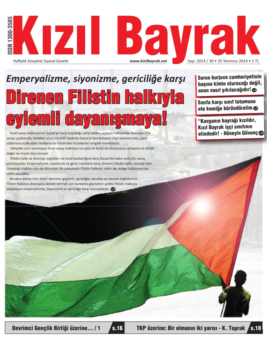 Yıl 2014 Sayı 30 25 Temmuz kapak görseli