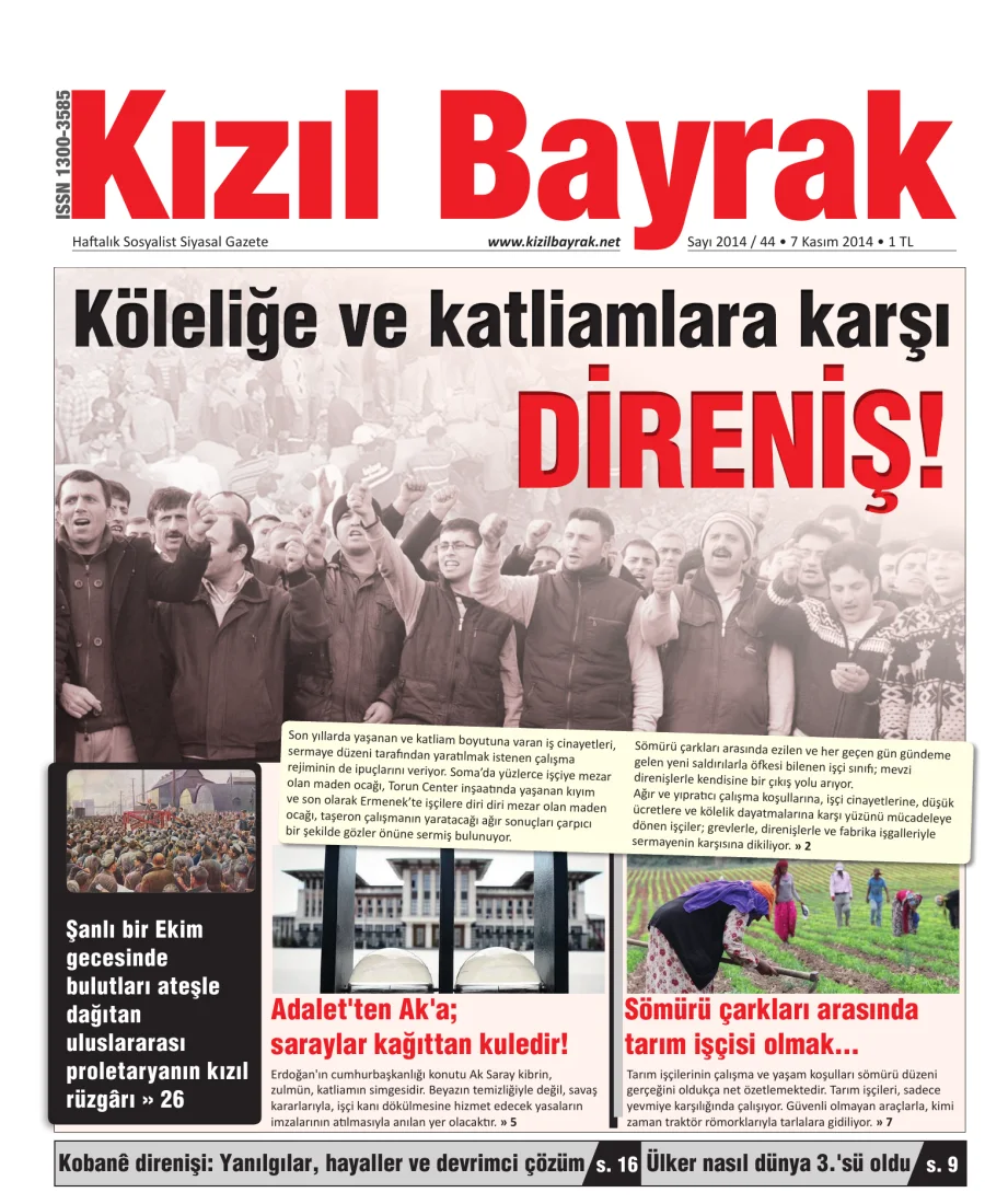 Yıl 2014 Sayı 44 07 Kasım kitap kapağı