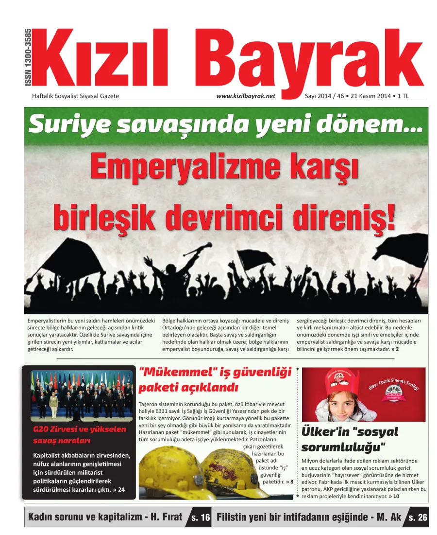 Yıl 2014 Sayı 46 21 Kasım kapak görseli
