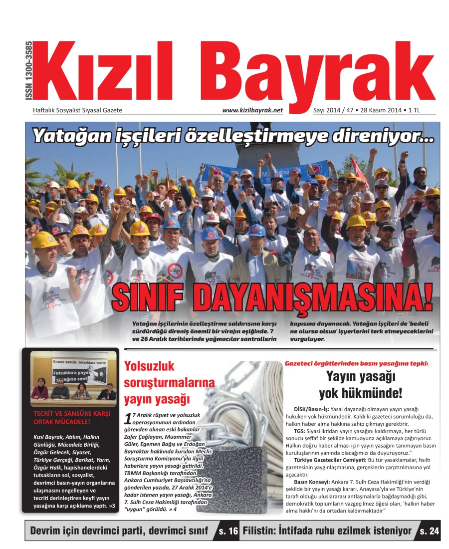Yıl 2014 Sayı 47 28 Kasım kapak görseli
