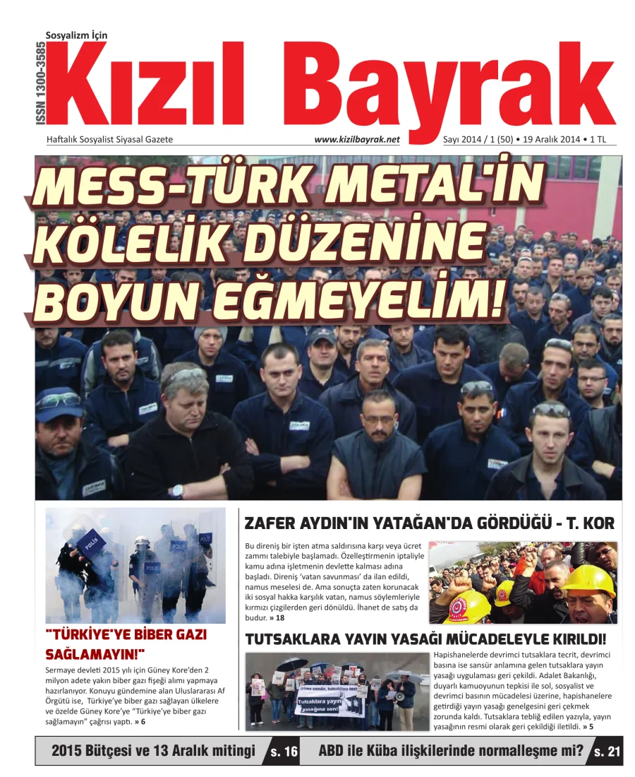 Yıl 2014 Sayı 50 19 Aralık kapak görseli