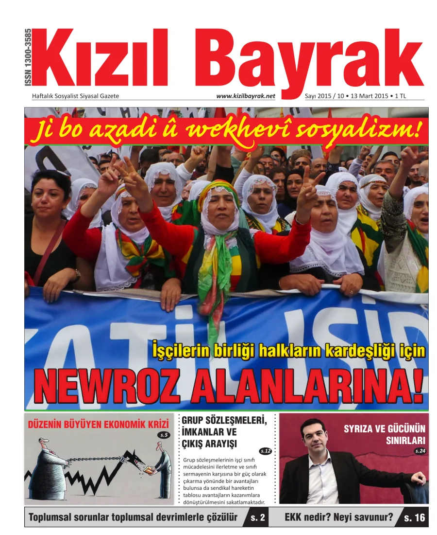 Yıl 2015 Sayı 10 13 Mart kitap kapağı