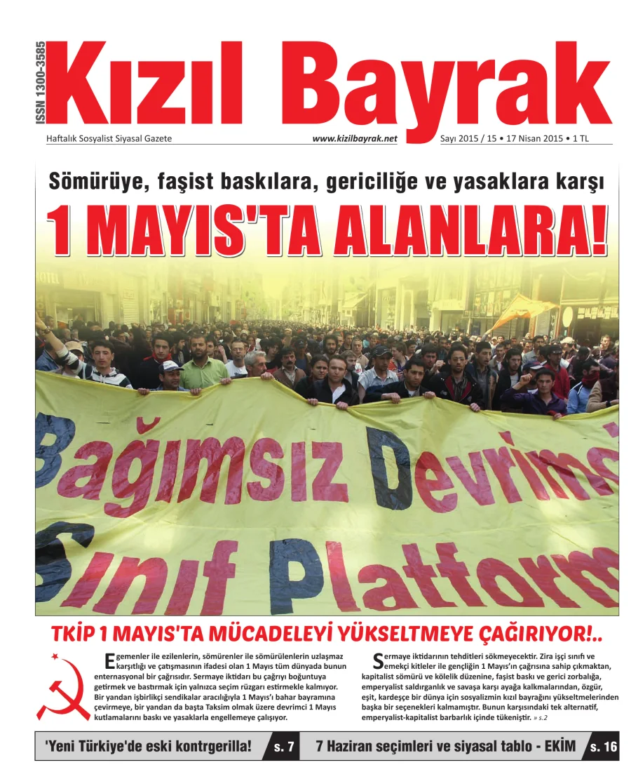 Yıl 2015 Sayı 15 17 Nisan kapak görseli