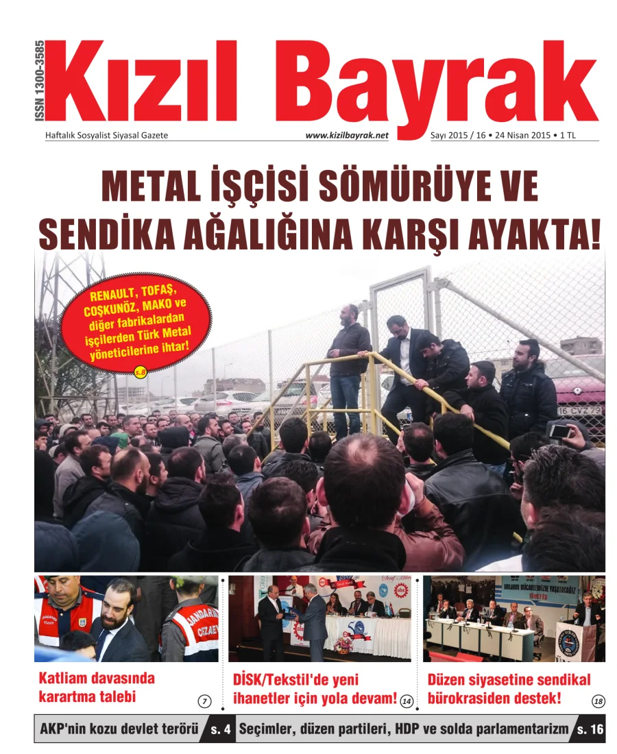 Yıl 2015 Sayı 16 24 Nisan kapak görseli