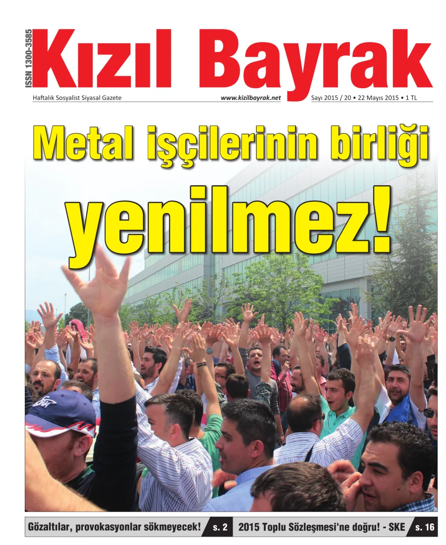 Yıl 2015 Sayı 20 22 Mayis kitap kapağı