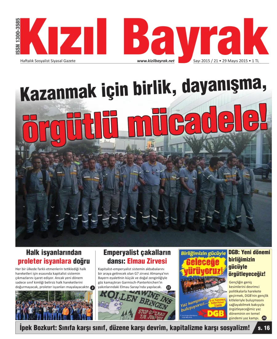 Yıl 2015 Sayı 21 29 Mayis kapak görseli