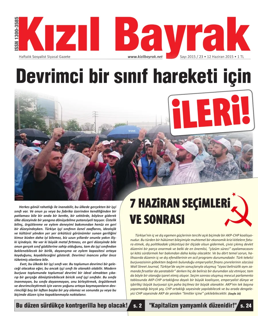 Yıl 2015 Sayı 23 12 Haziran kitap kapağı