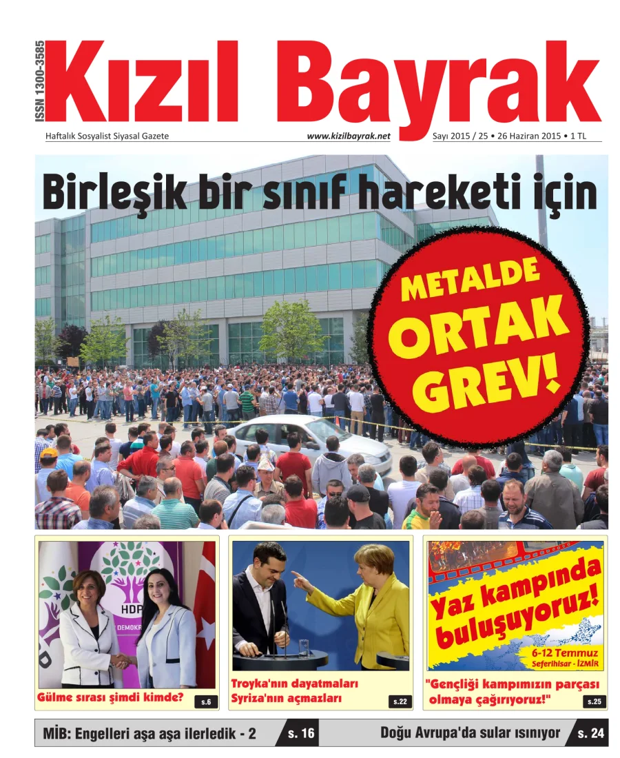 Yıl 2015 Sayı 25 26 Haziran kapak görseli