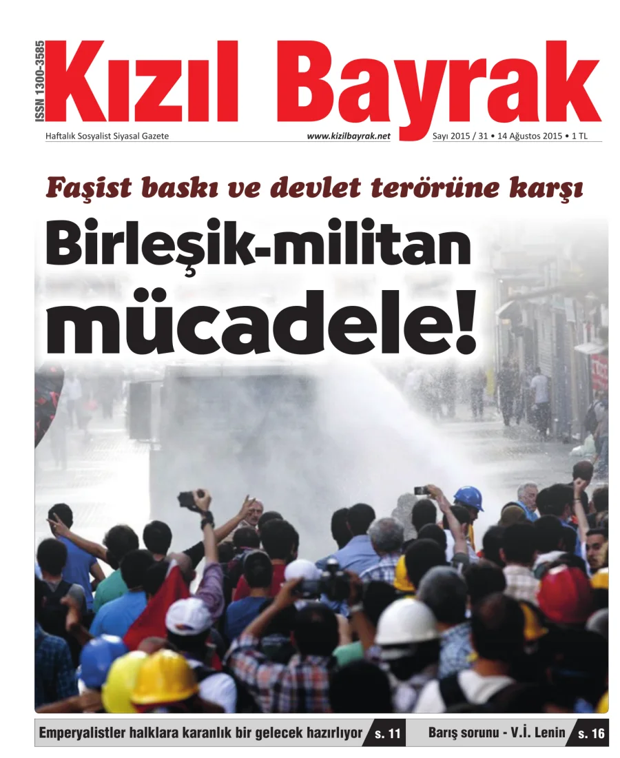 Yıl 2015 Sayı 31 14 Agustos kitap kapağı
