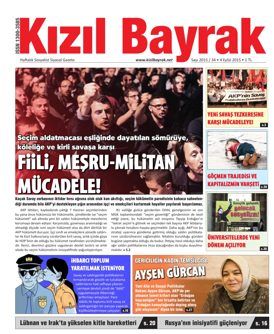 Yıl 2015 Sayı 34 04 Eylül kapak görseli