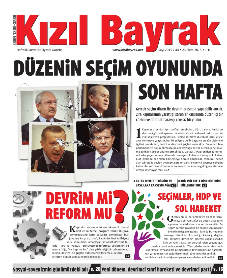 Yıl 2015 Sayı 40 23 Ekim kapak görseli