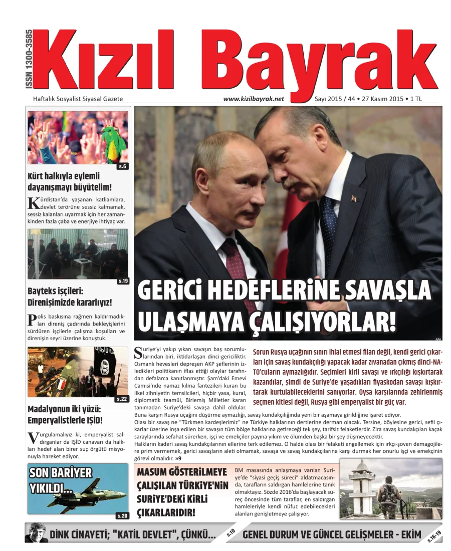 Yıl 2015 Sayı 44 27 Kasım kapak görseli