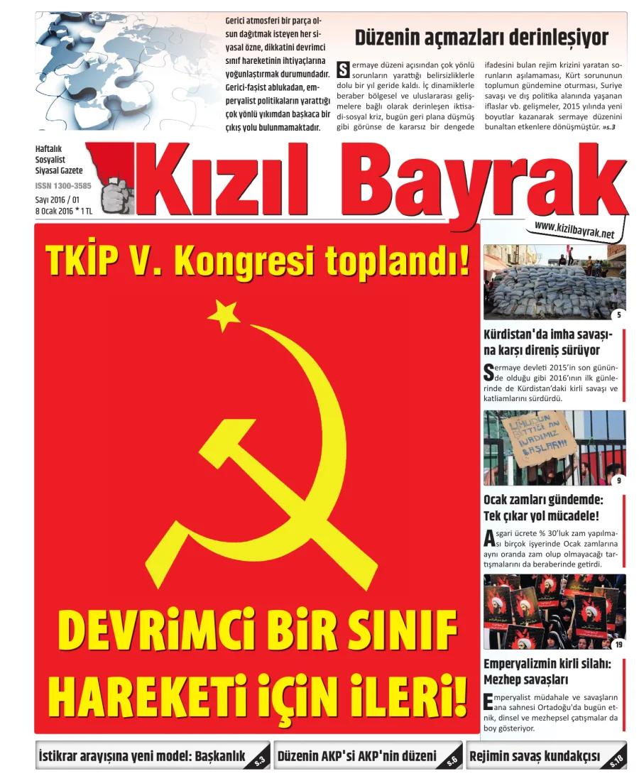 Yıl 2016 Sayı 01 08 Ocak kitap kapağı