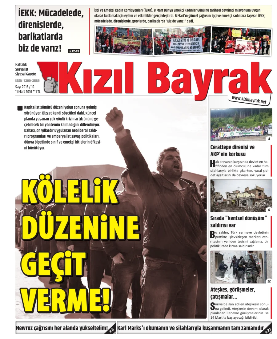 Yıl 2016 Sayı 10 11 Mart kapak görseli