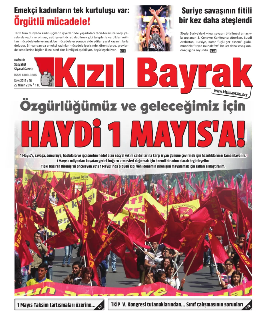 Yıl 2016 Sayı 16 22 Nisan kitap kapağı