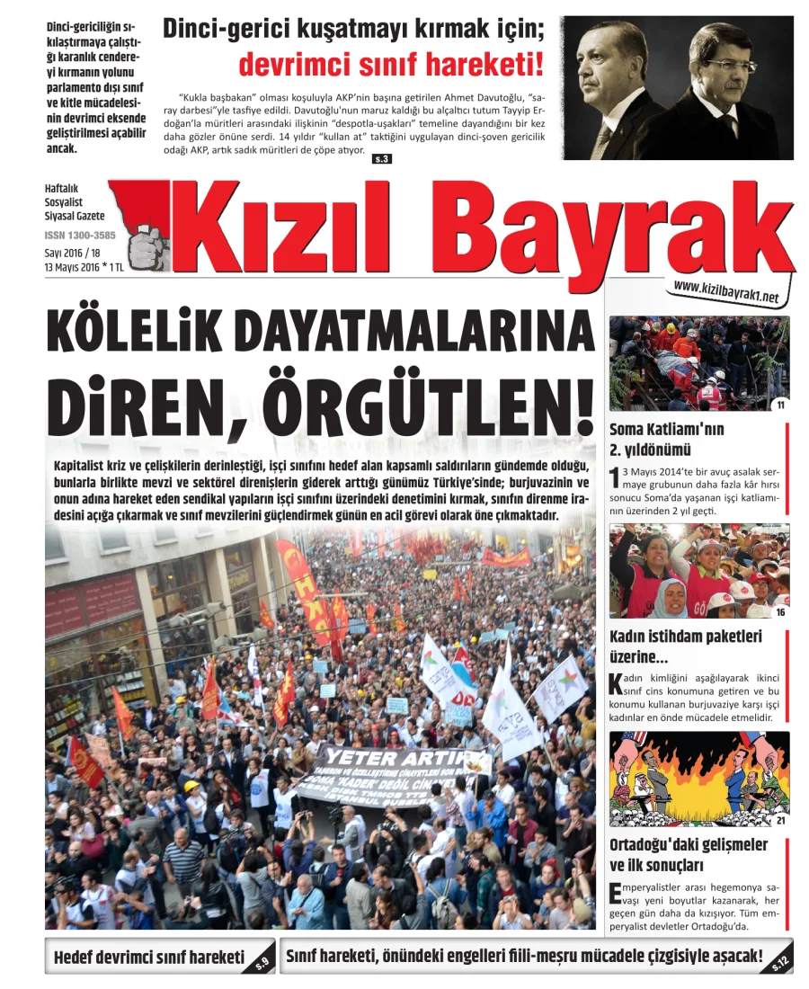 Yıl 2016 Sayı 18 13 Mayis kitap kapağı