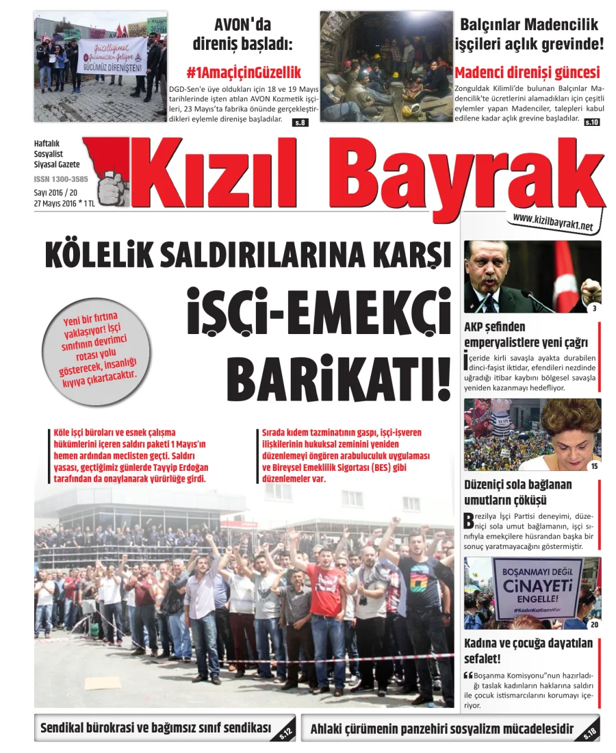 Yıl 2016 Sayı 20 27 Mayis kapak görseli