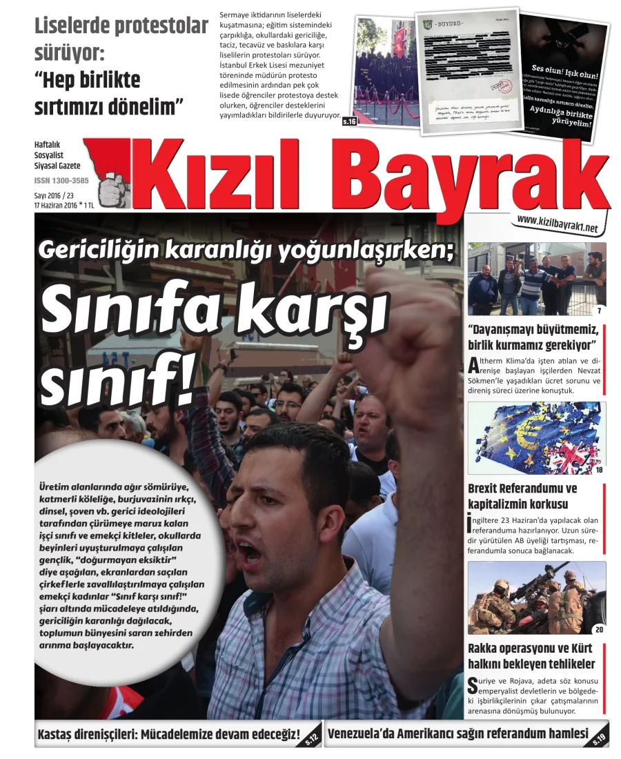Yıl 2016 Sayı 23 17 Haziran kitap kapağı