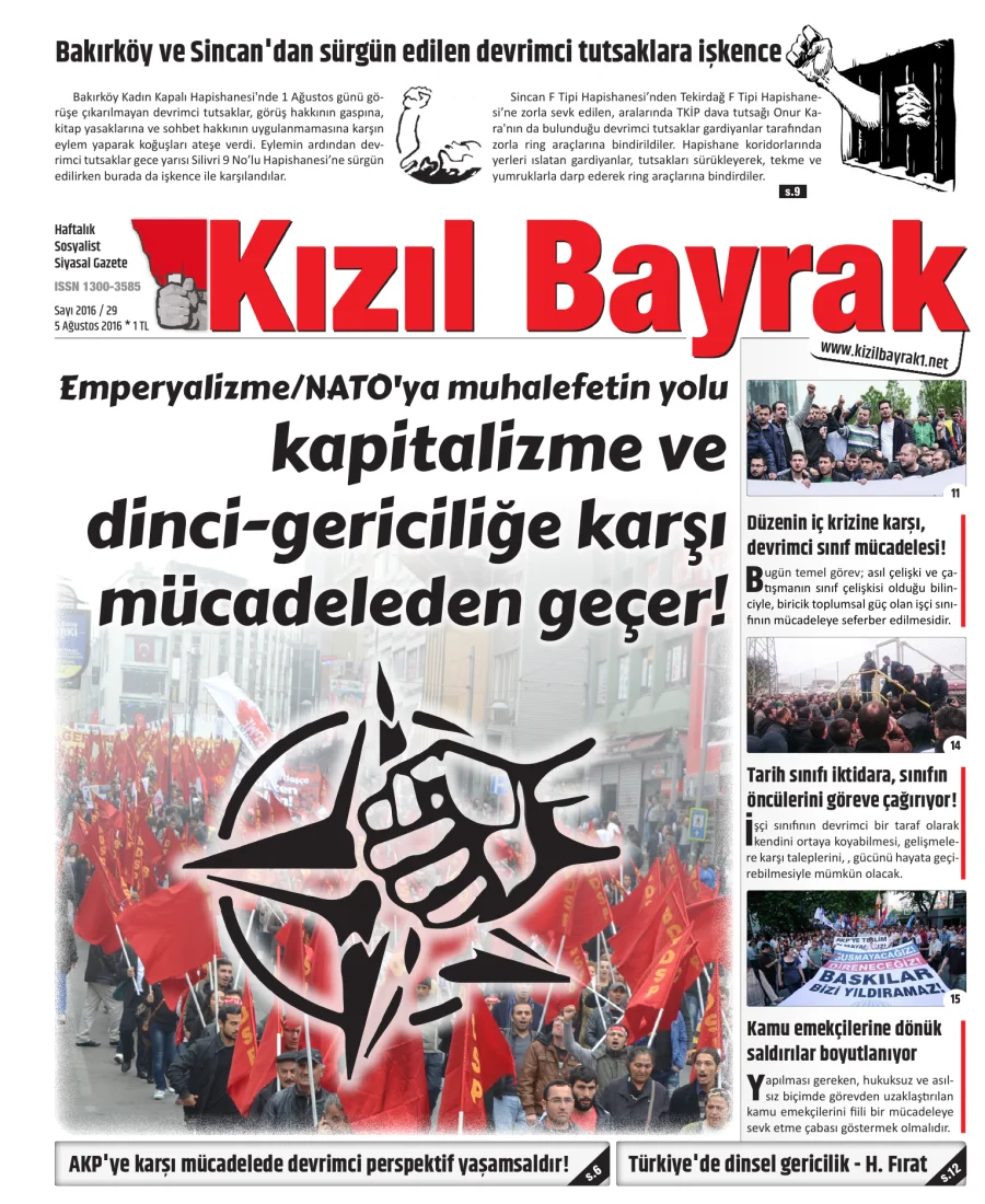 Yıl 2016 Sayı 29 05 Agustos kapak görseli