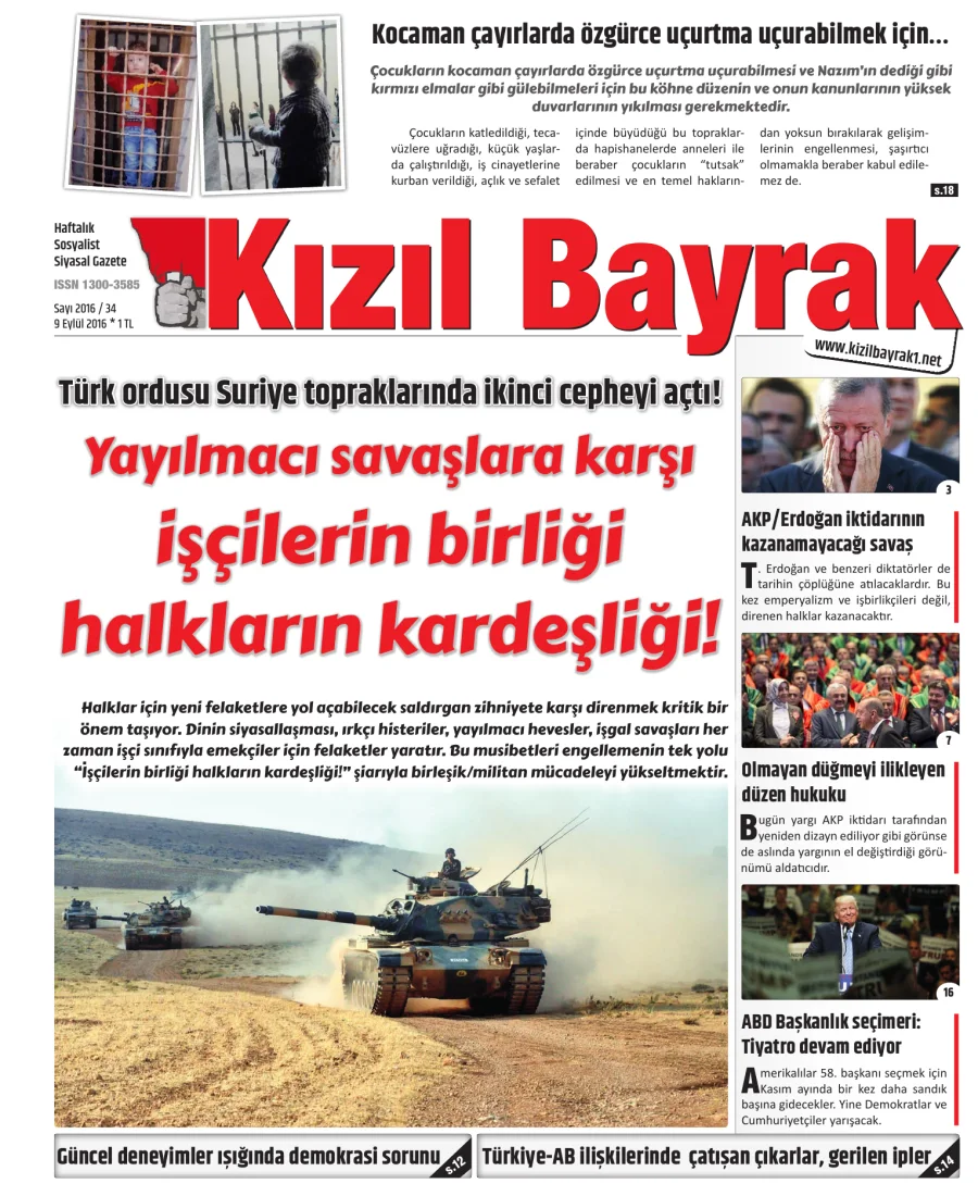 Yıl 2016 Sayı 34 09 Eylül kitap kapağı
