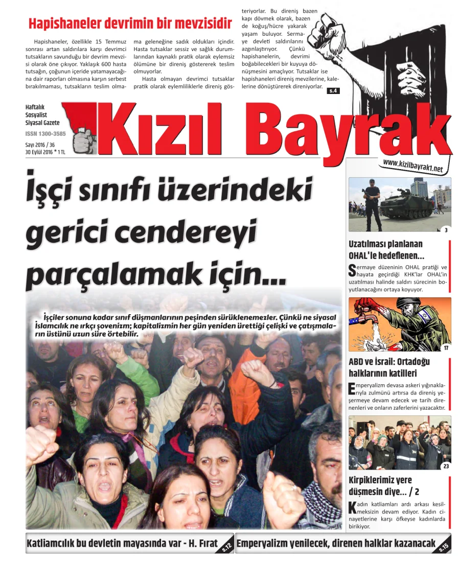 Yıl 2016 Sayı 36 30 Eylül kitap kapağı