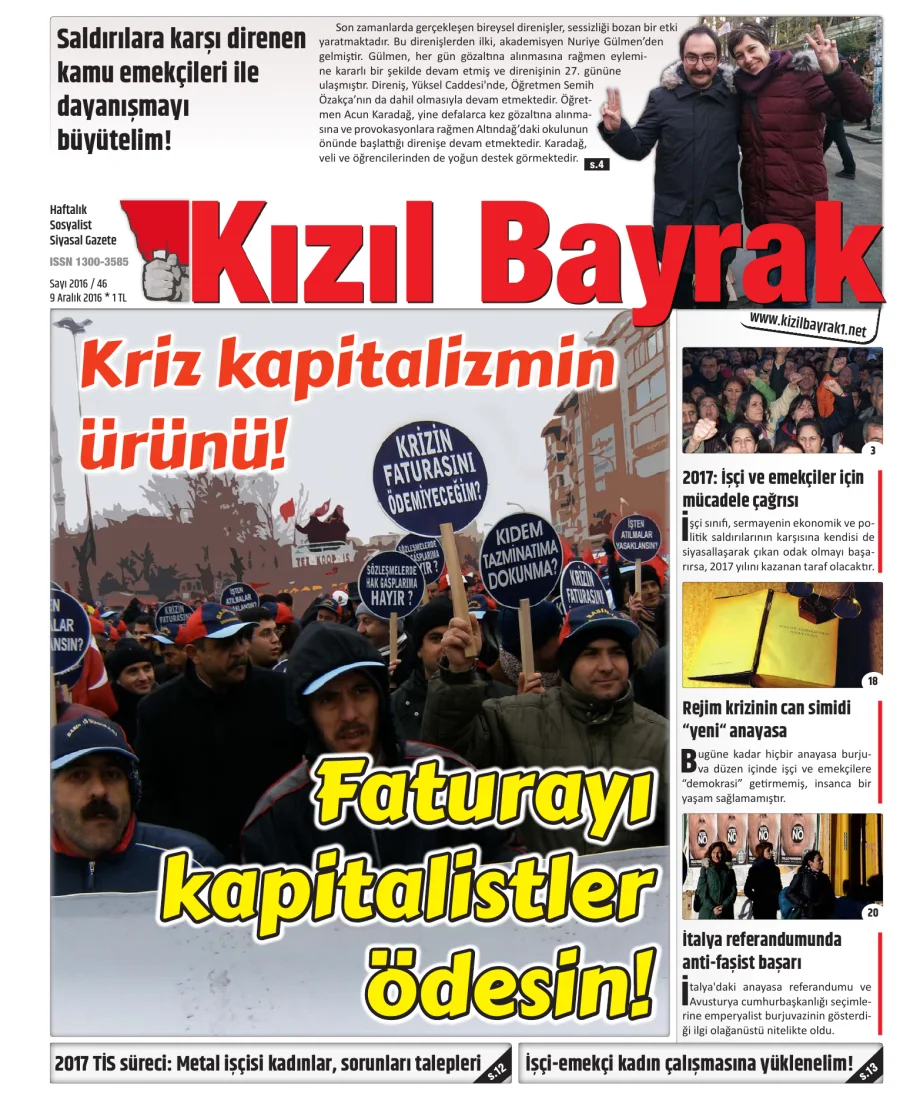 Yıl 2016 Sayı 46 09 Aralik kitap kapağı