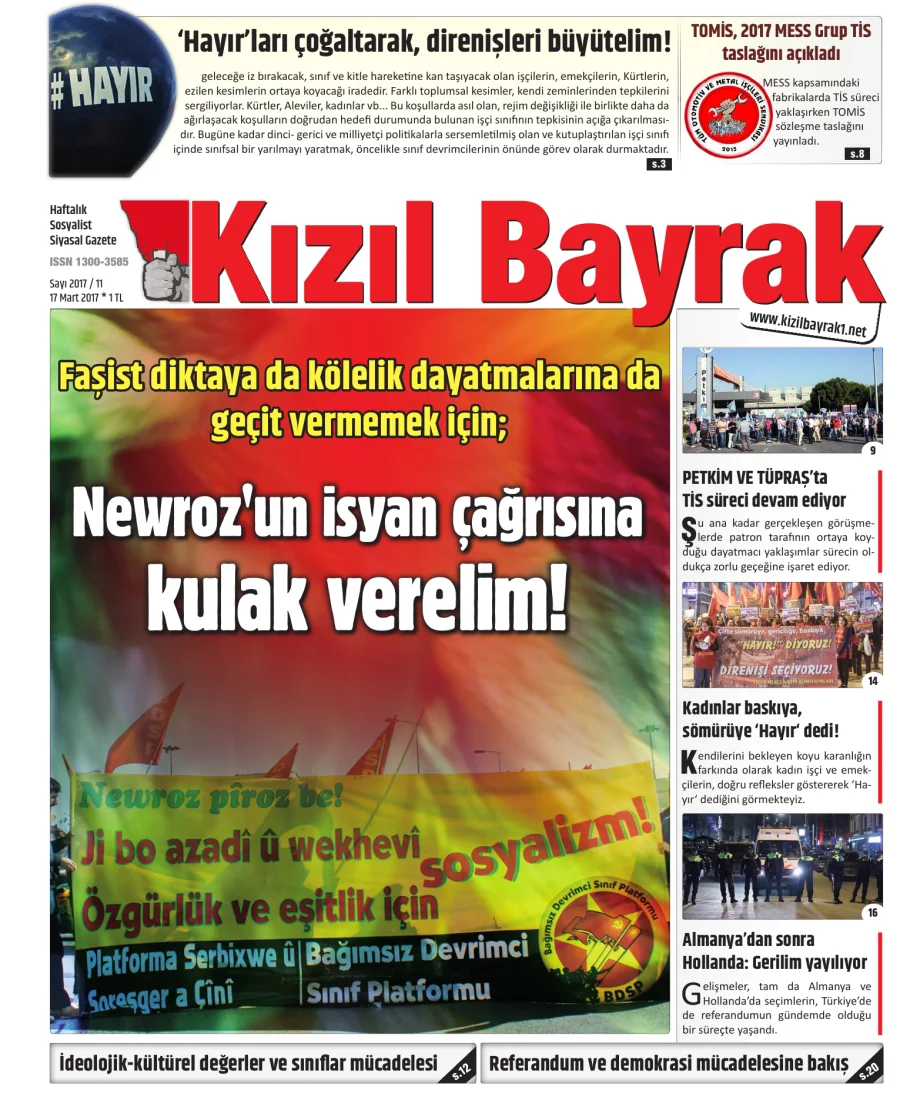 Yıl 2017 Sayı 11 17 Mart kapak görseli