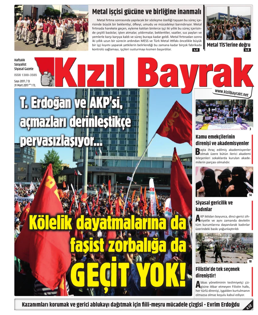 Yıl 2017 Sayı 13 31 Mart kitap kapağı
