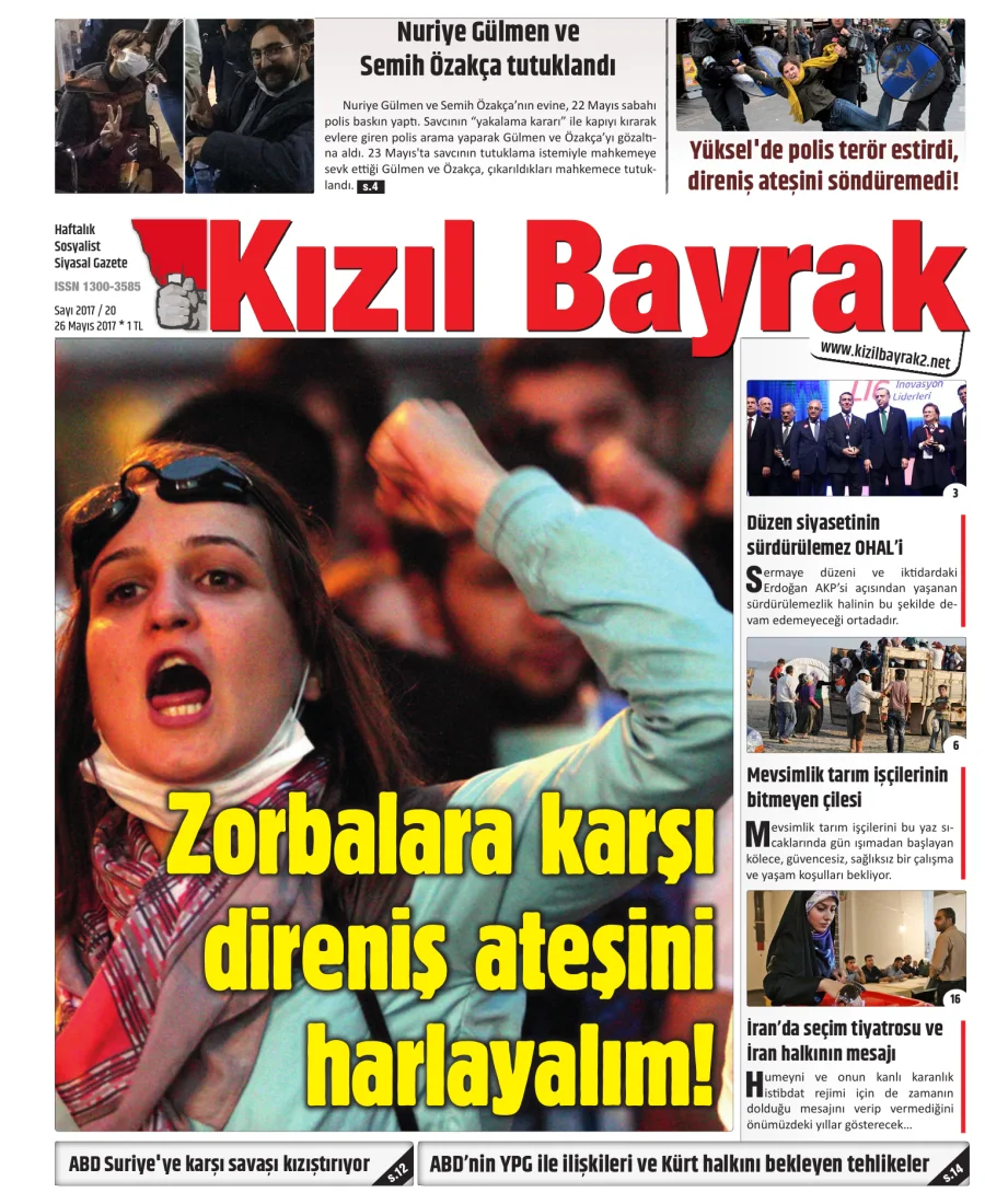 Yıl 2017 Sayı 20 26 Mayis kapak görseli
