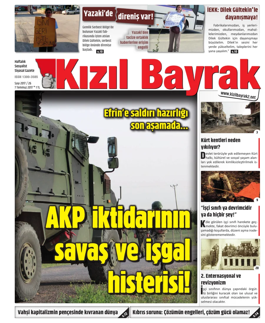 Yıl 2017 Sayı 26 07 Temmuz kapak görseli
