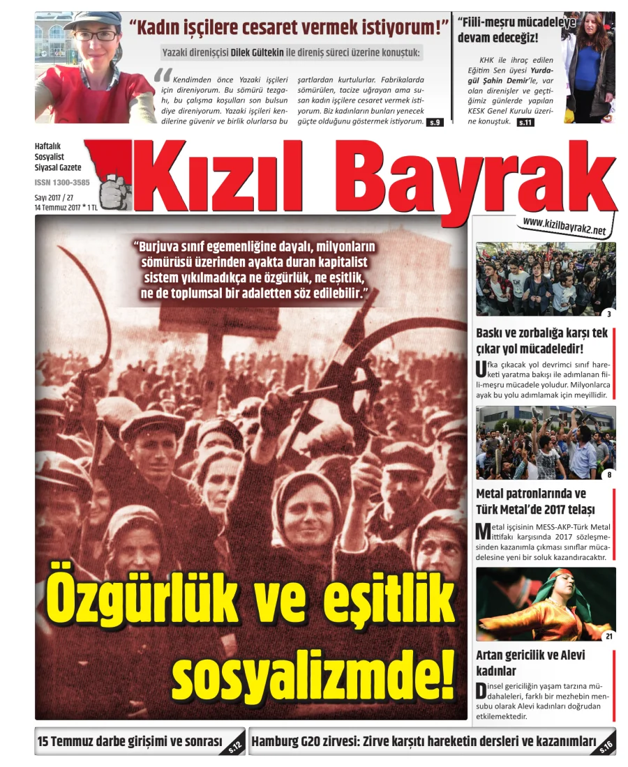 Yıl 2017 Sayı 27 14 Temmuz kapak görseli