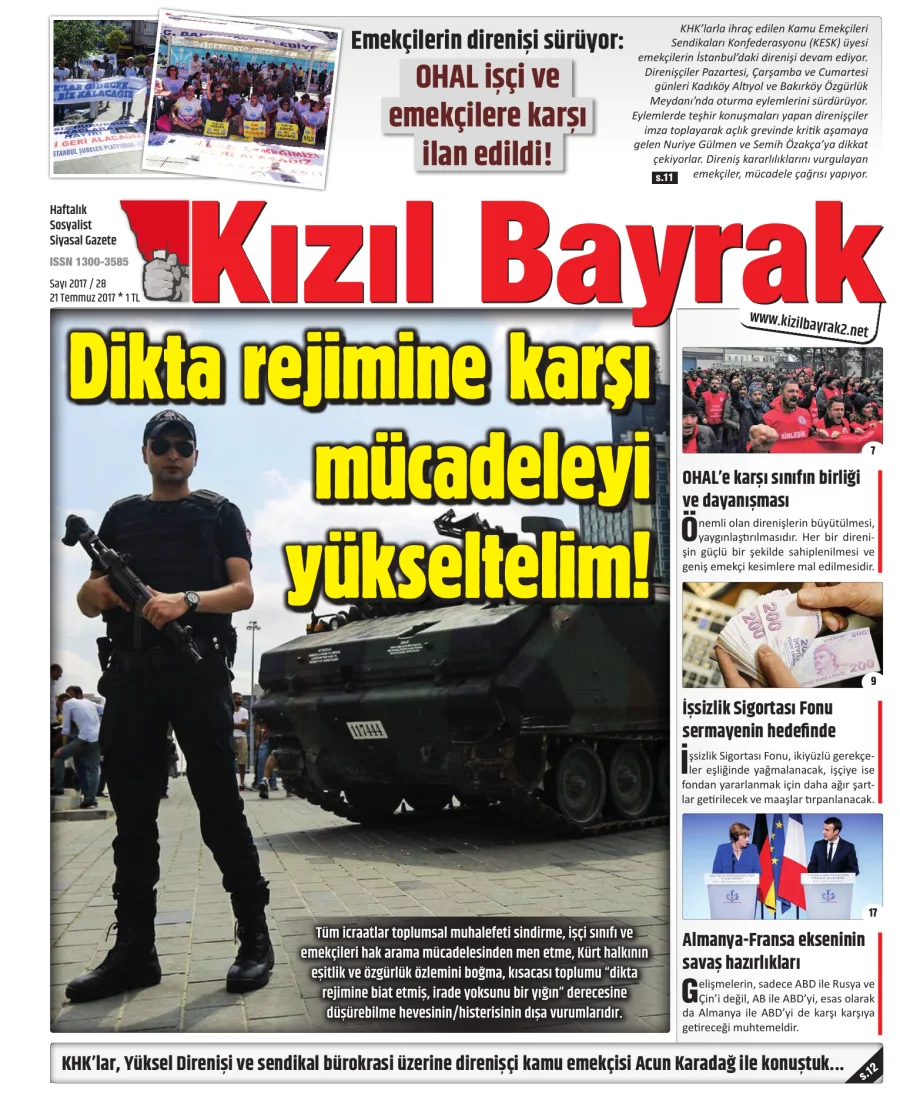 Yıl 2017 Sayı 28 21 Temmuz kapak görseli