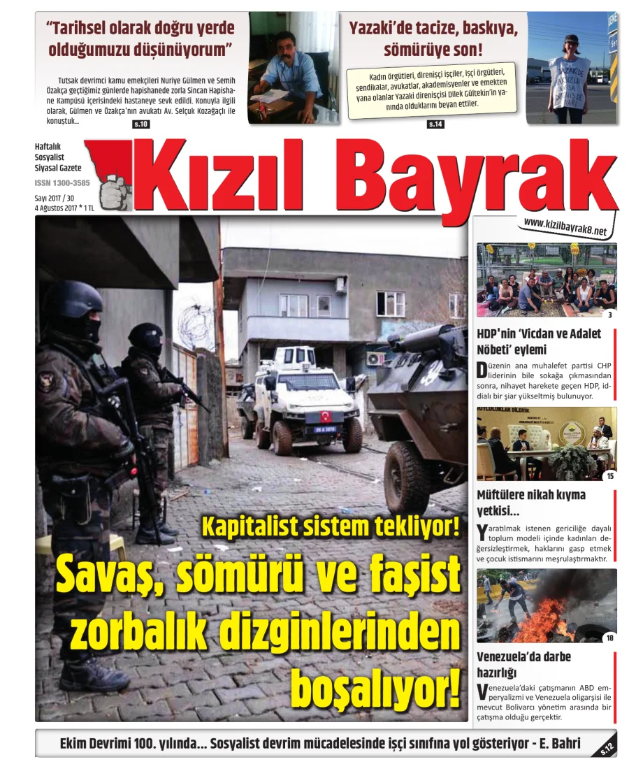 Yıl 2017 Sayı 30 04 Agustos kapak görseli