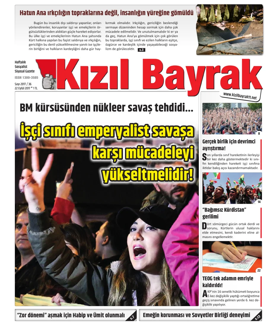 Yıl 2017 Sayı 36 22 Eylül kapak görseli