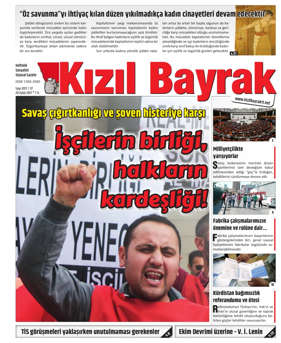Yıl 2017 Sayı 37 29 Eylül kapak görseli