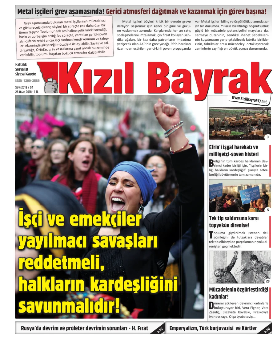Yıl 2018 Sayı 04 26 Ocak kitap kapağı