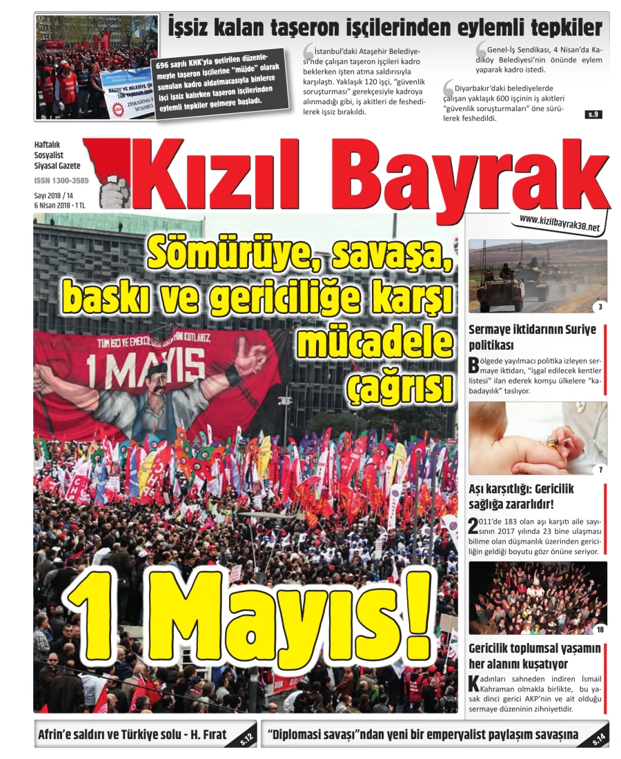 Yıl 2018 Sayı 14 06 Nisan kapak görseli