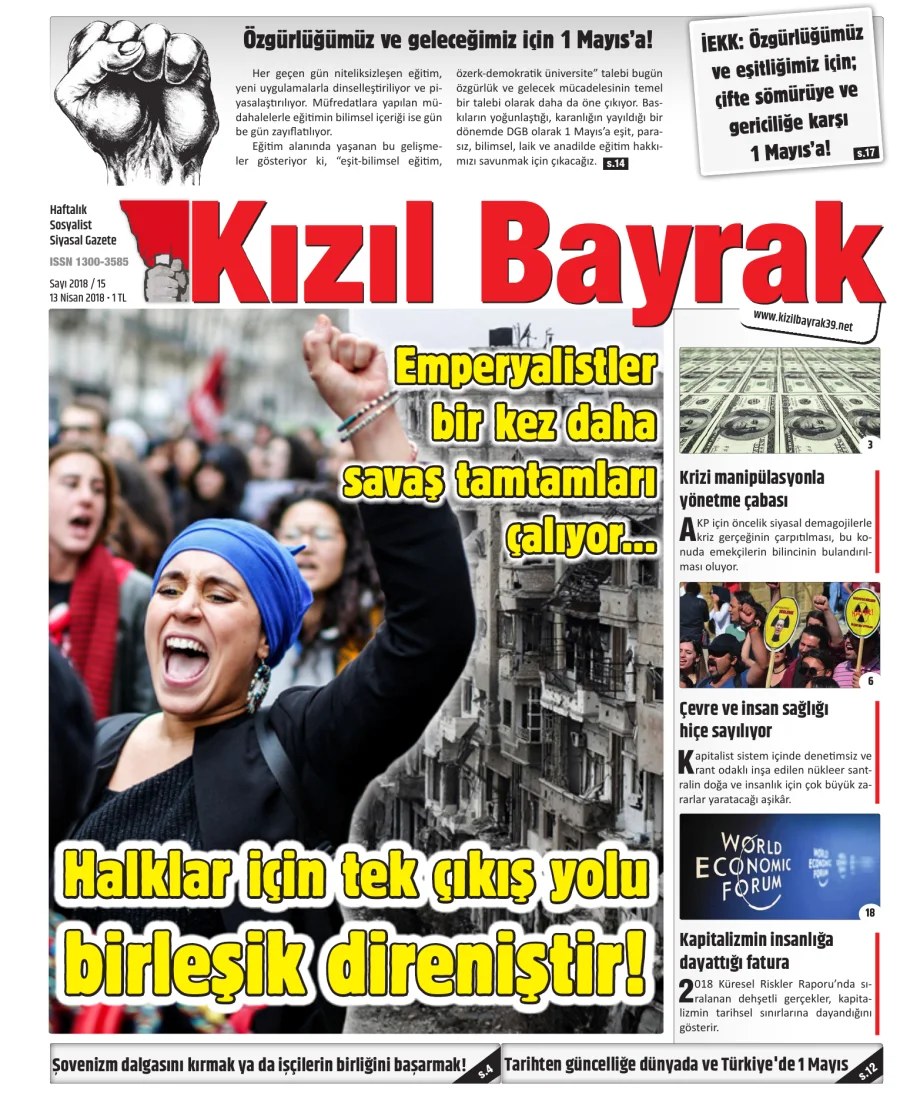 Yıl 2018 Sayı 15 13 Nisan kapak görseli