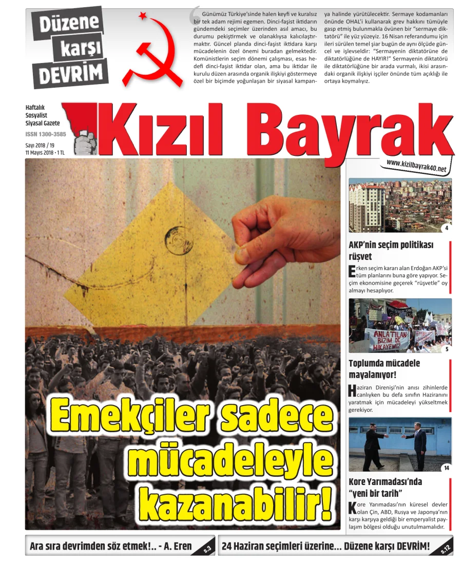 Yıl 2018 Sayı 19 11 Mayıs kapak görseli