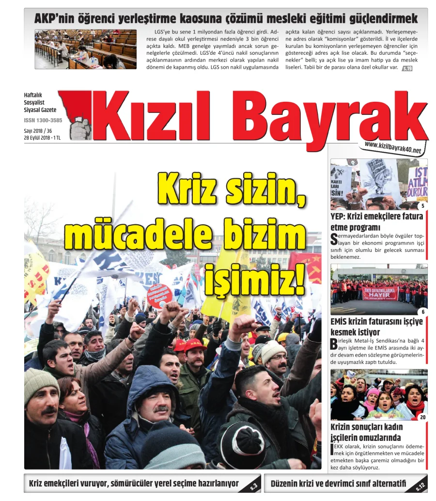 Yıl 2018 Sayı 36 28 Eylül kitap kapağı