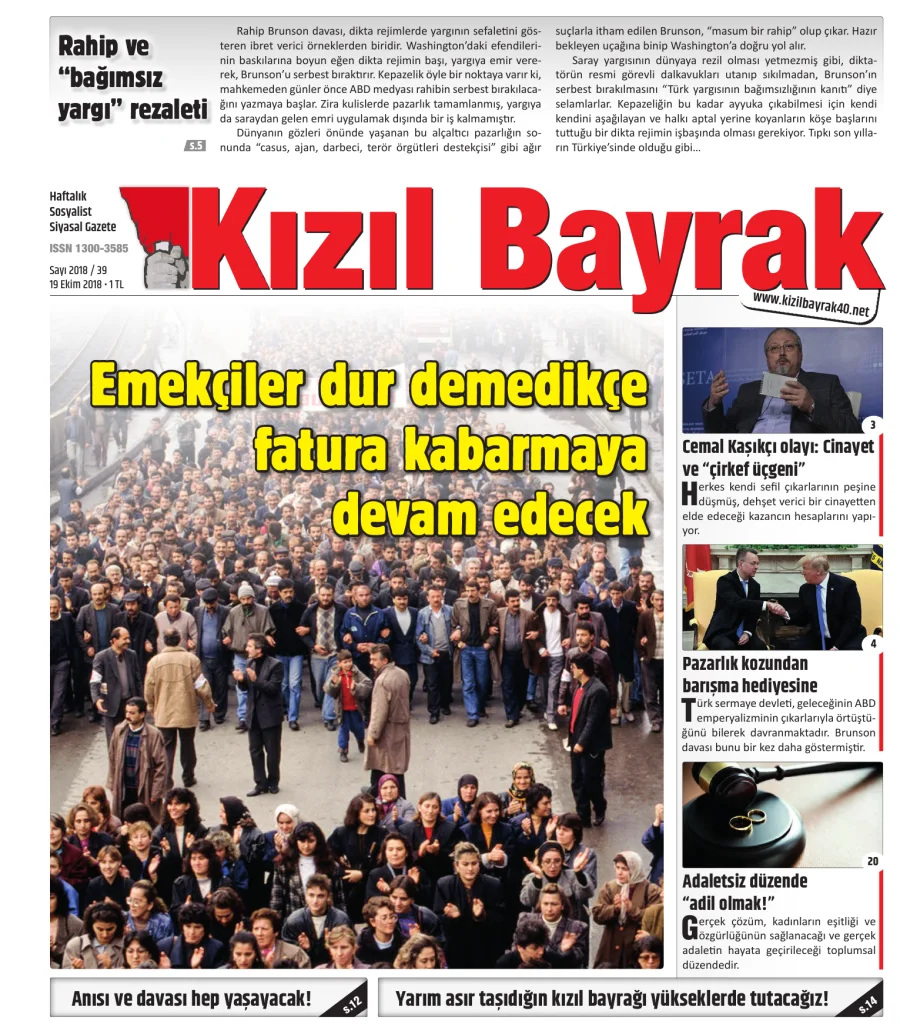 Yıl 2018 Sayı 39 19 Ekim kapak görseli